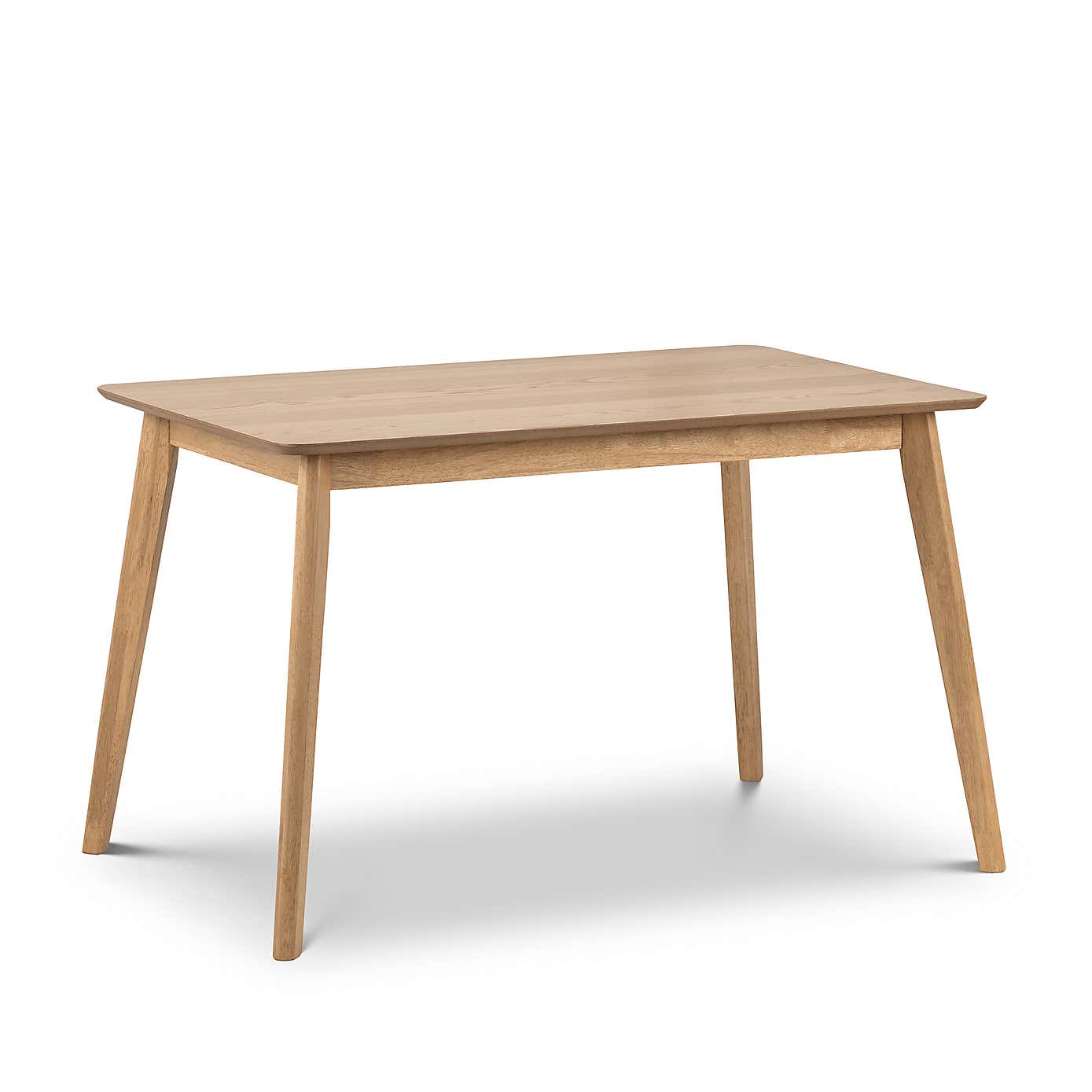 Boden Rectangular Oak Veneer Dining Table with 4 Ibsen Dining Chairs