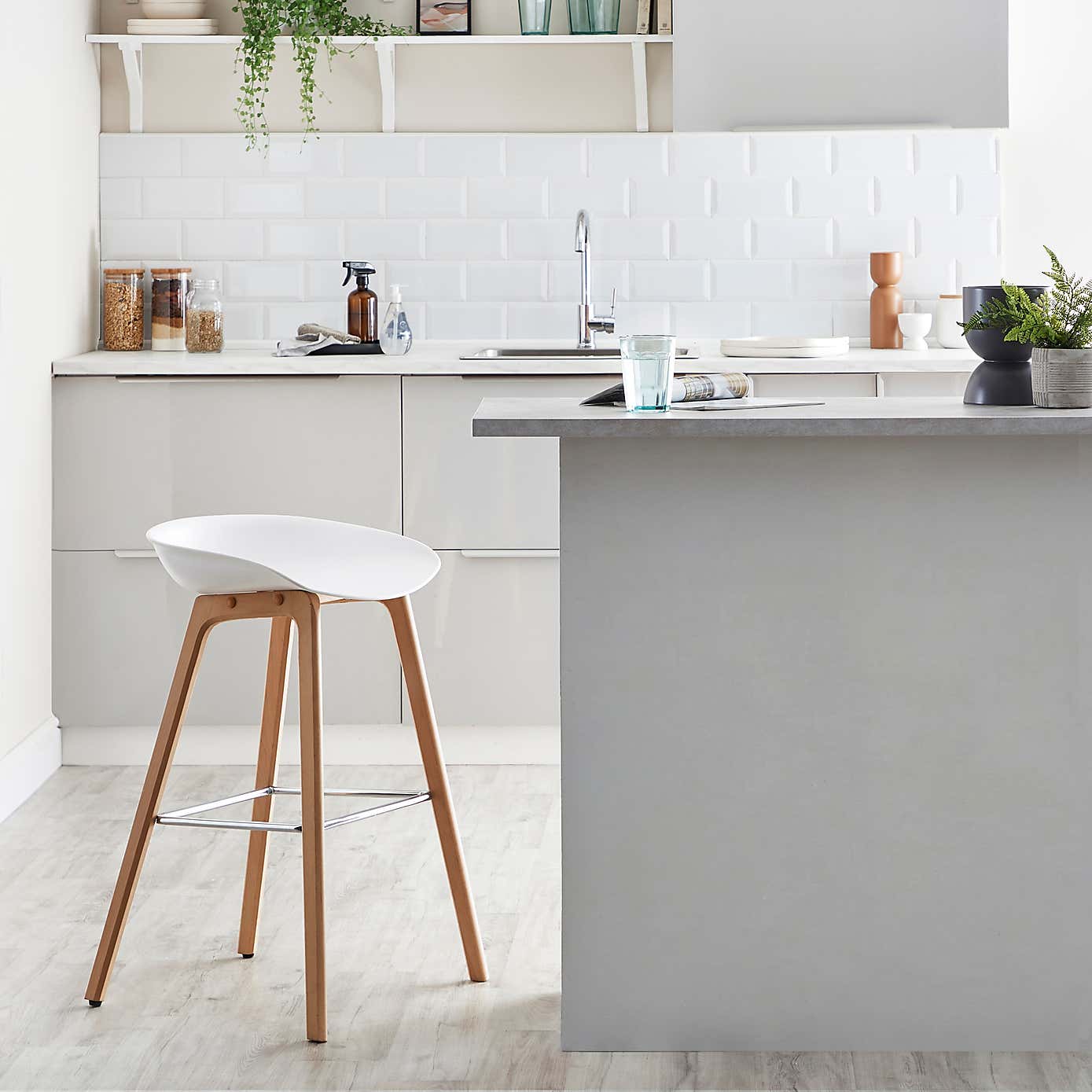 Erik White Bar Stool
