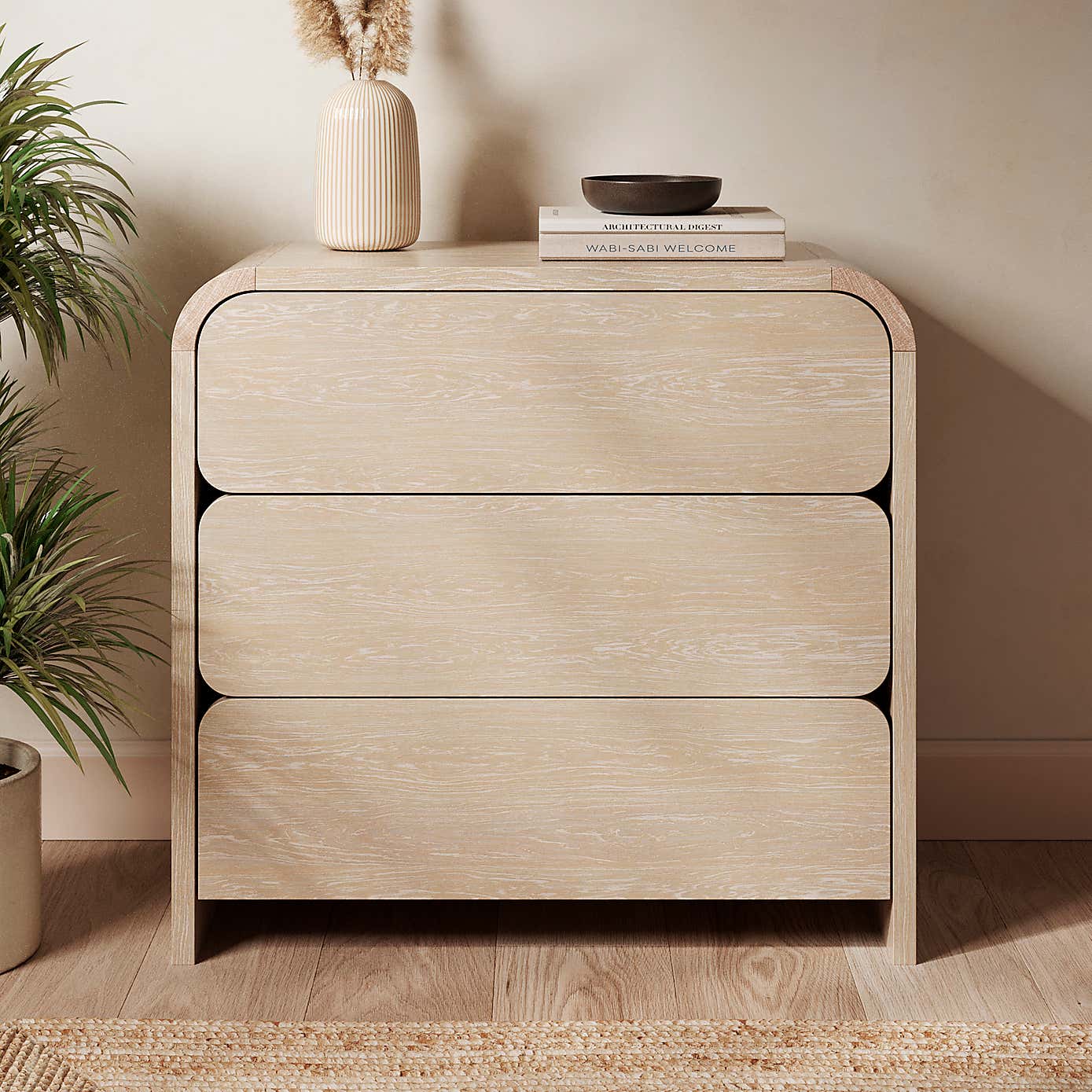 Bennett 3 Drawer Chest, Light Oak