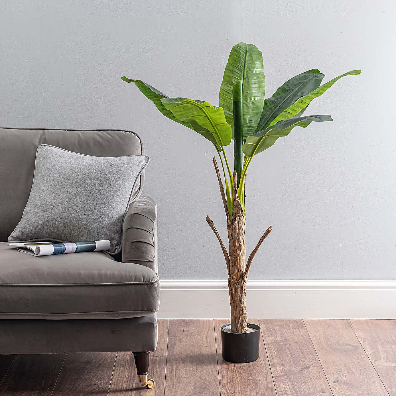 Artificial Banana Tree in Black Plant Pot