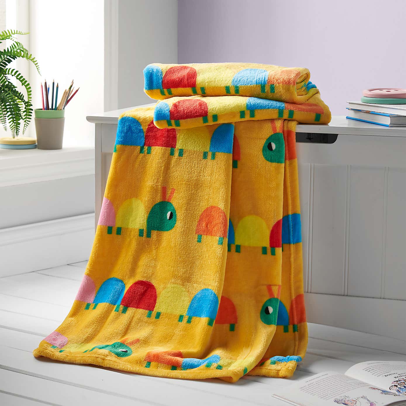 Catherine Lansfield Curious Caterpillar Throw 130cm x 170cm