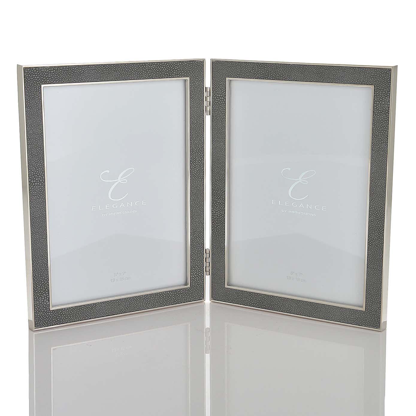 Shagreen Double Photo Frame