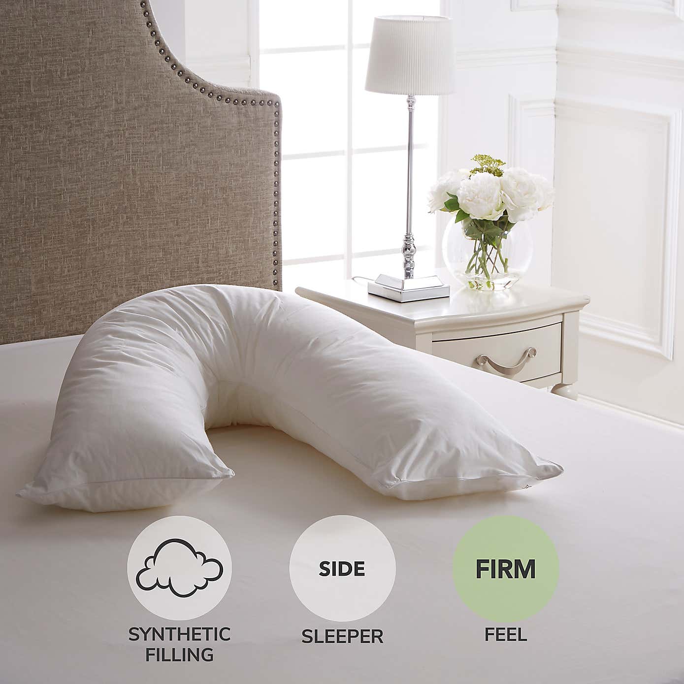 Dorma Full Forever V-Shaped Firm-Support Pillow