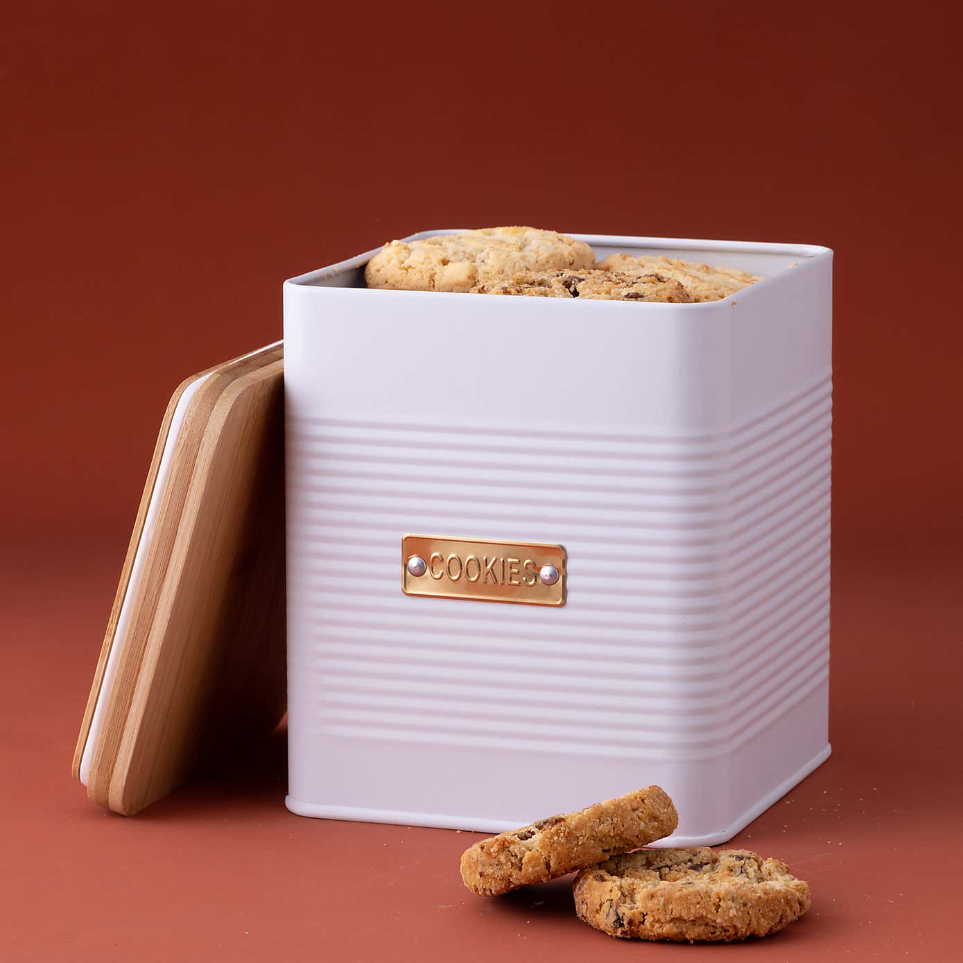 Otto Square Navy Cookie Canister