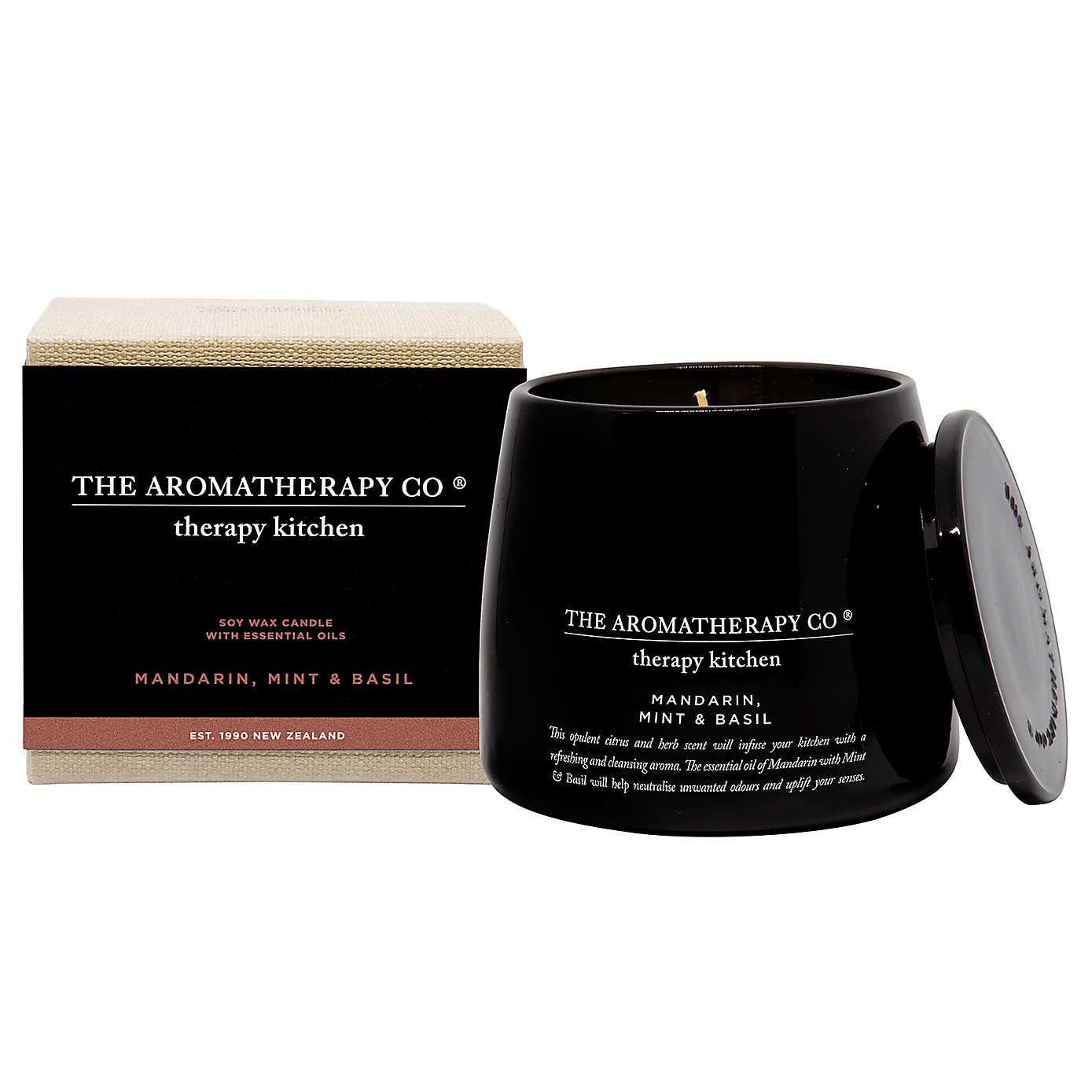 The Aromatherapy Co Therapy Kitchen Mandarin Mint & Basil Candle
