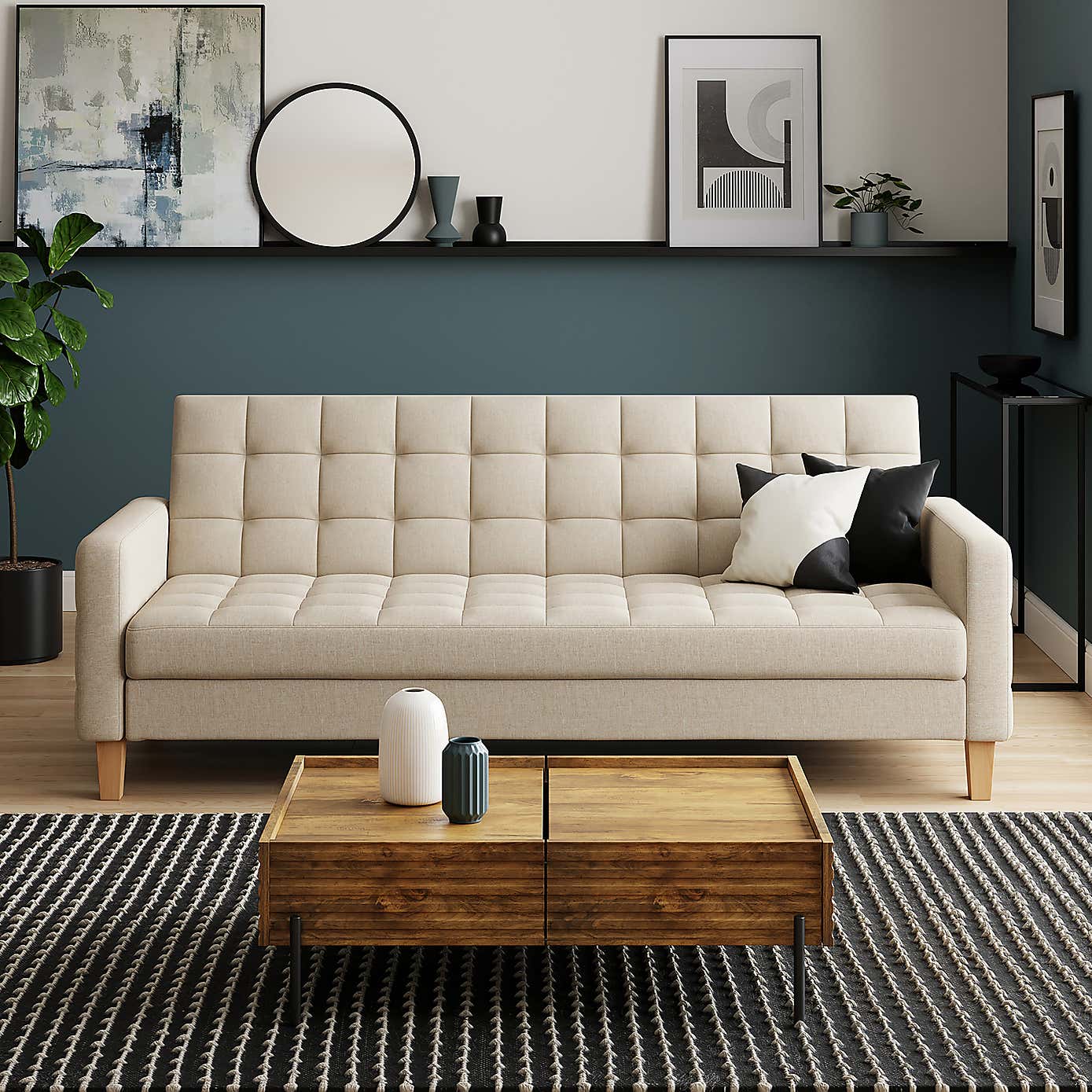 Harlow Storage Double Sofa Bed, Flatweave
