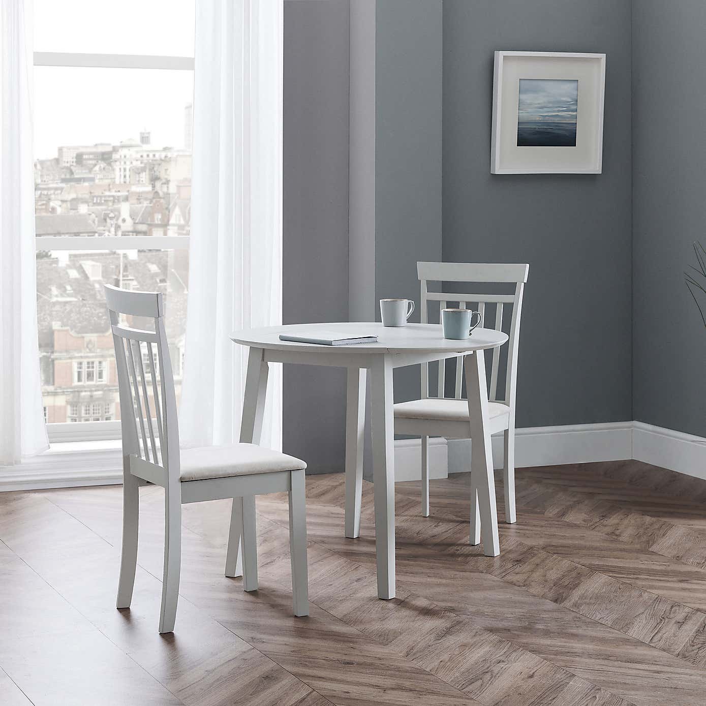 Coast Drop Leaf Dining Set with 4 Coast Dining Chairs