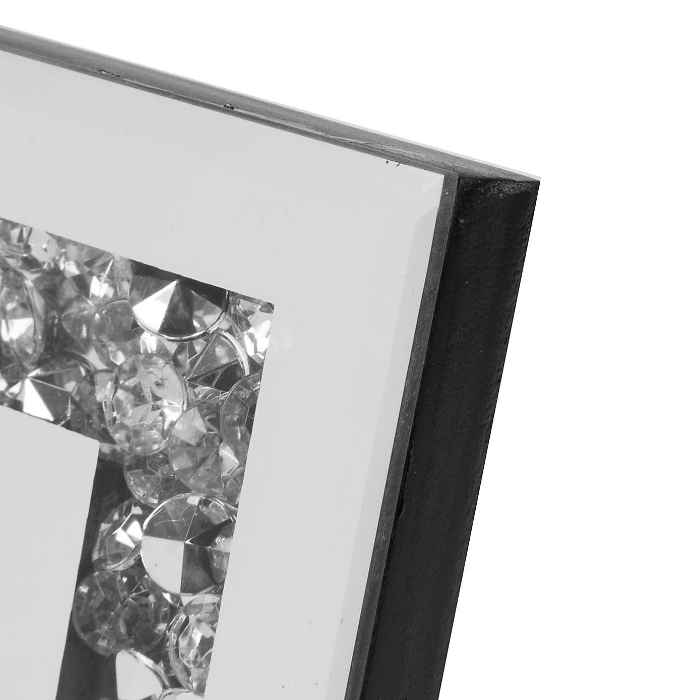Hestia Silver Mirrored Crystal Edge Photo Frame