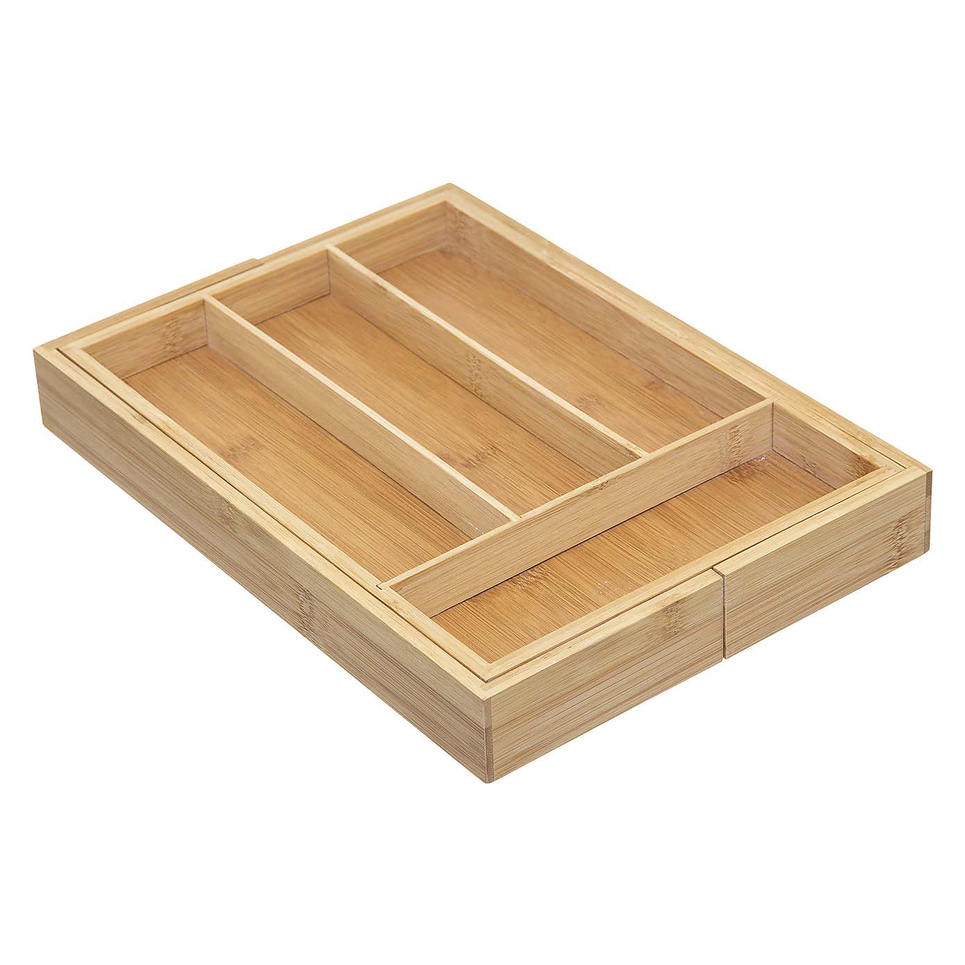 Bamboo Expandable Cutlery Drawer Organiser