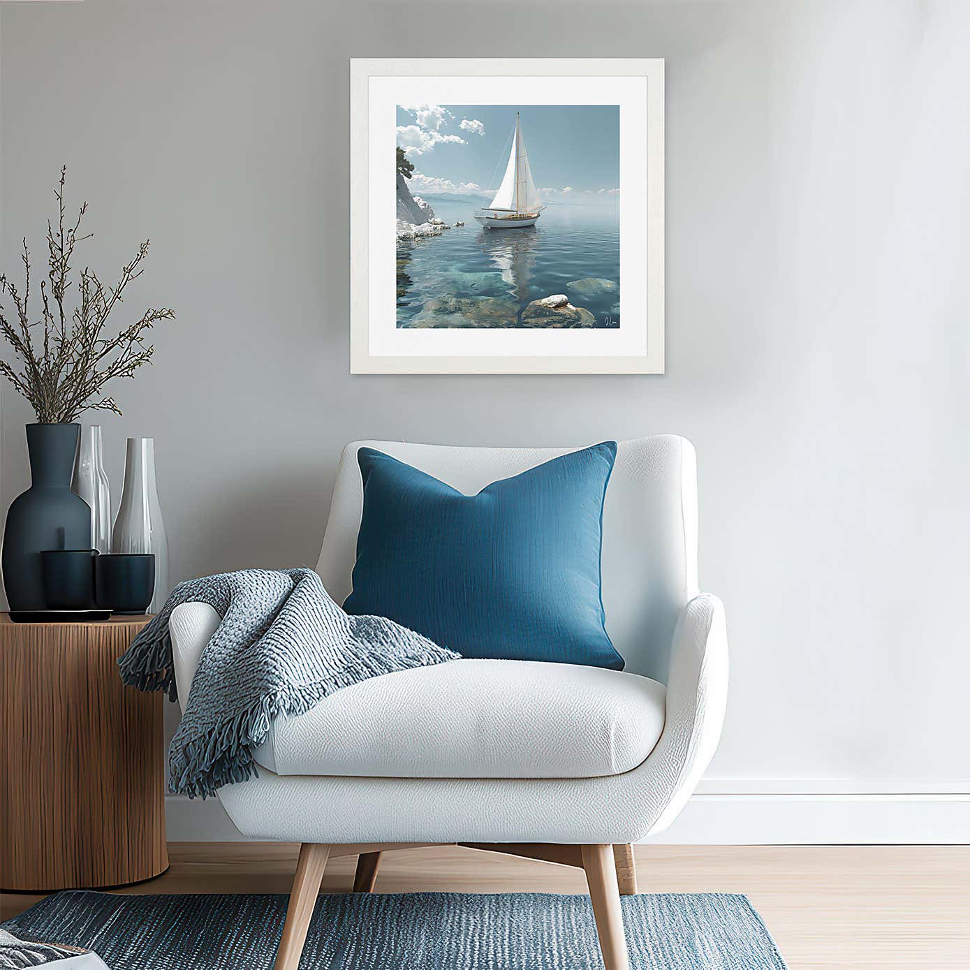 Cedar & Sage Azure Reflections Framed Print