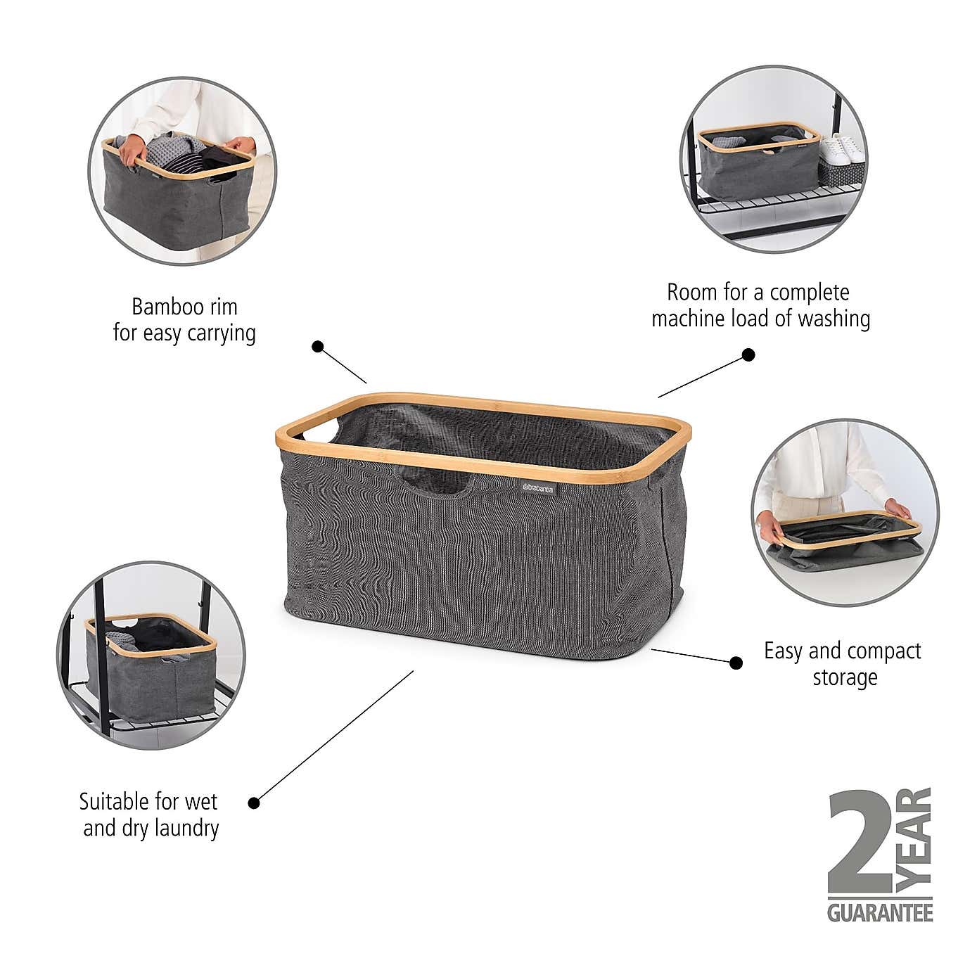 Brabantia 40L Foldable Laundry Basket
