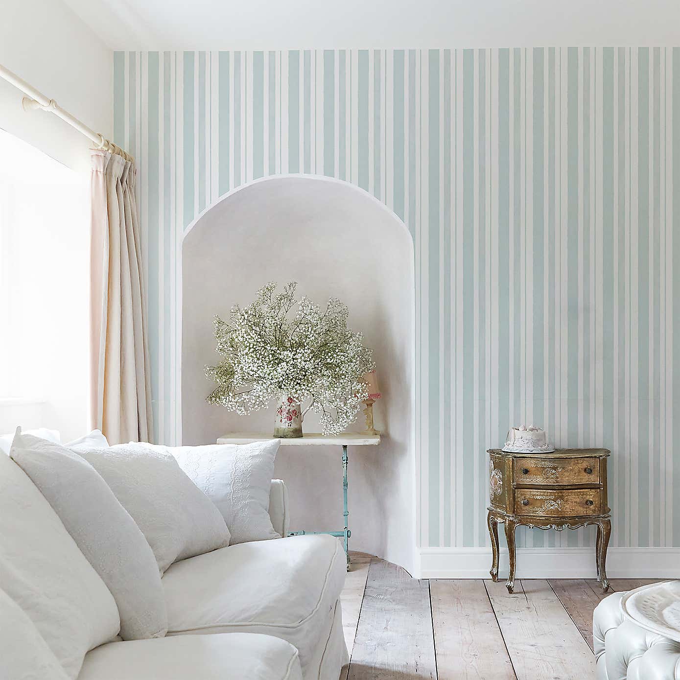 Rachel Ashwell Watercolour Stripe Wallpaper