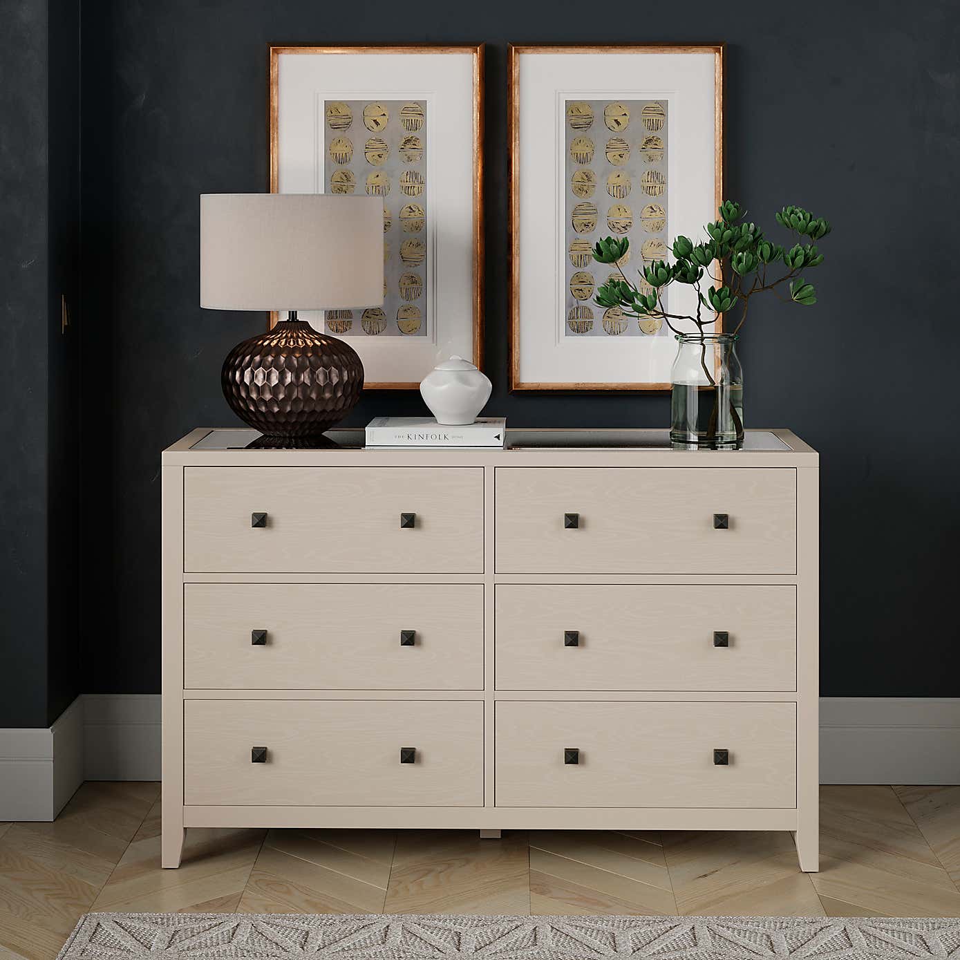 Luxe Wide 6 Drawer Chest Of Drawers