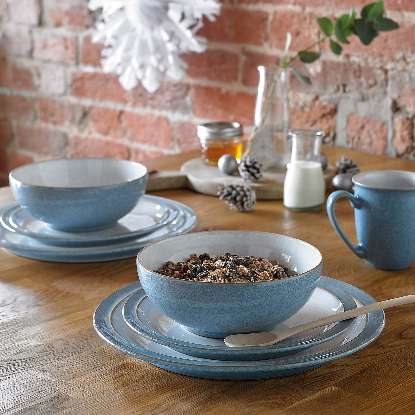Denby Elements Grey 12 Piece Dinner Set