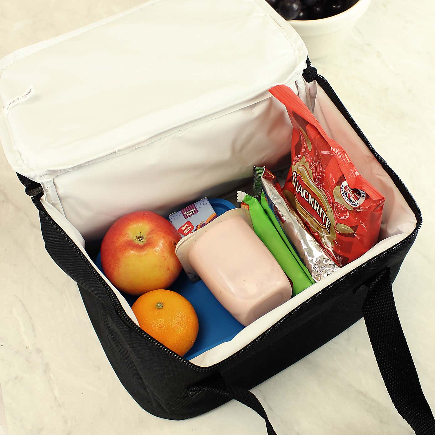 Personalised Black Badge Lunch Bag