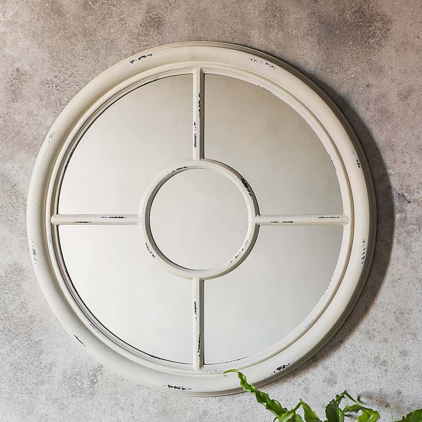 Nikos Window Round Wall Mirror