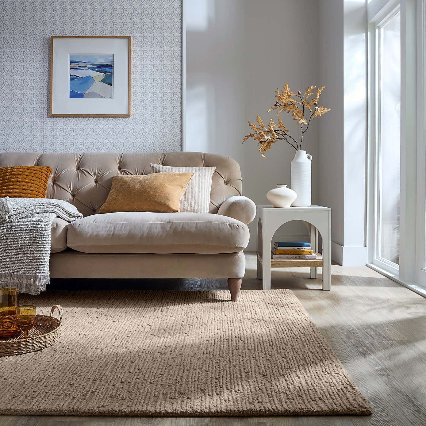 Austin Boucle Textured Wool Rug