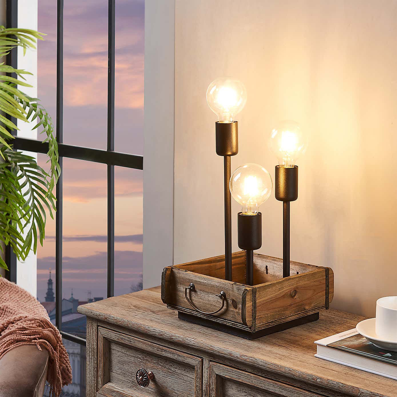 EGLO Tooton Mid Century Industrial Table Lamp