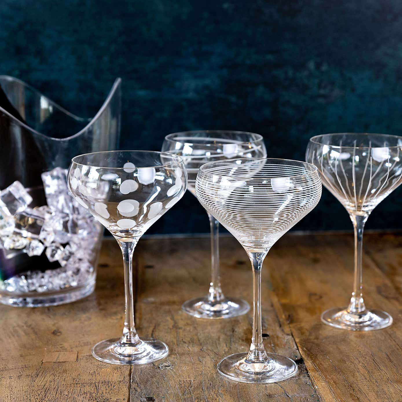 MIKASA Cheers Set of 4 Champagne Saucers