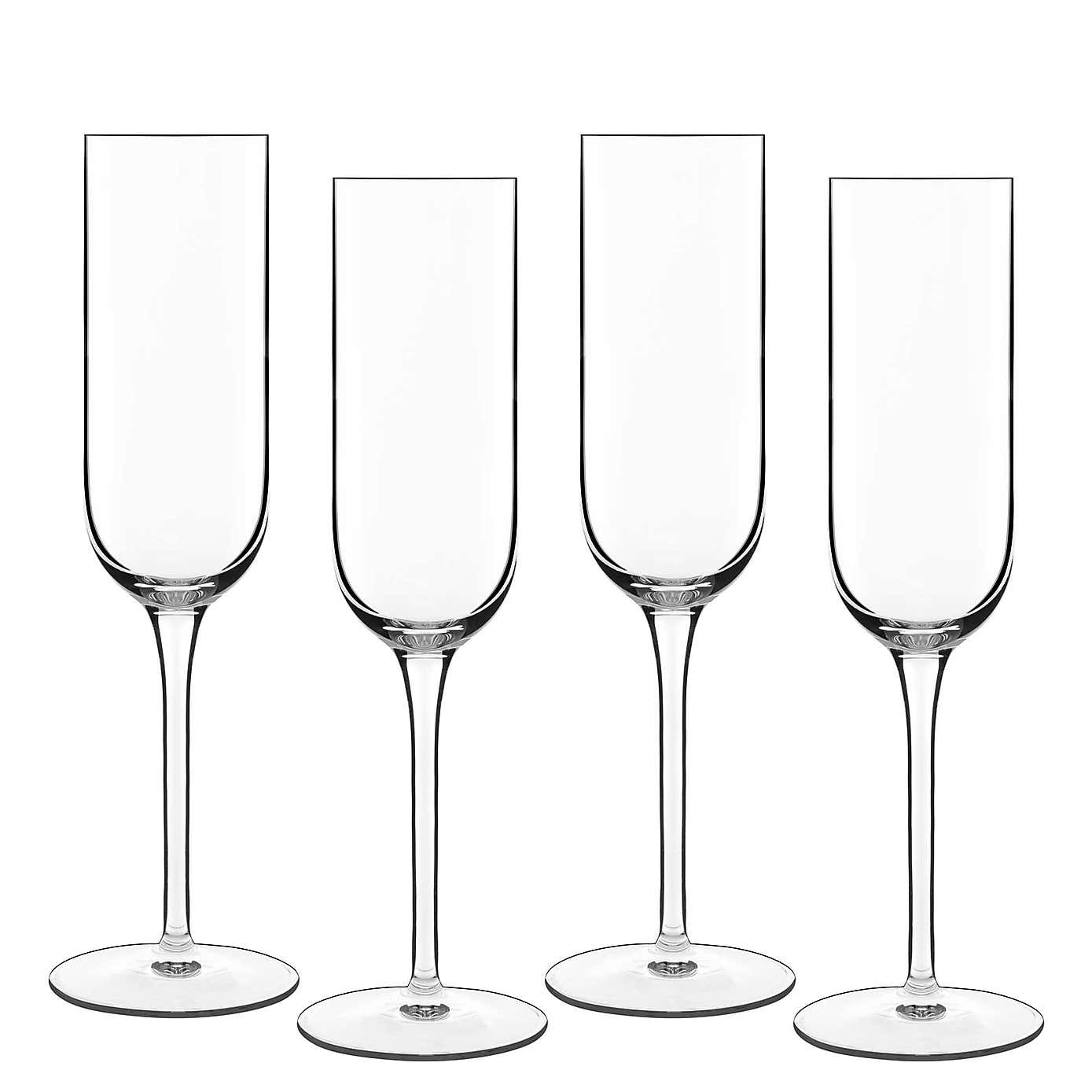 Luigi Bormioli Sublime Set of 4 Flute Glasses