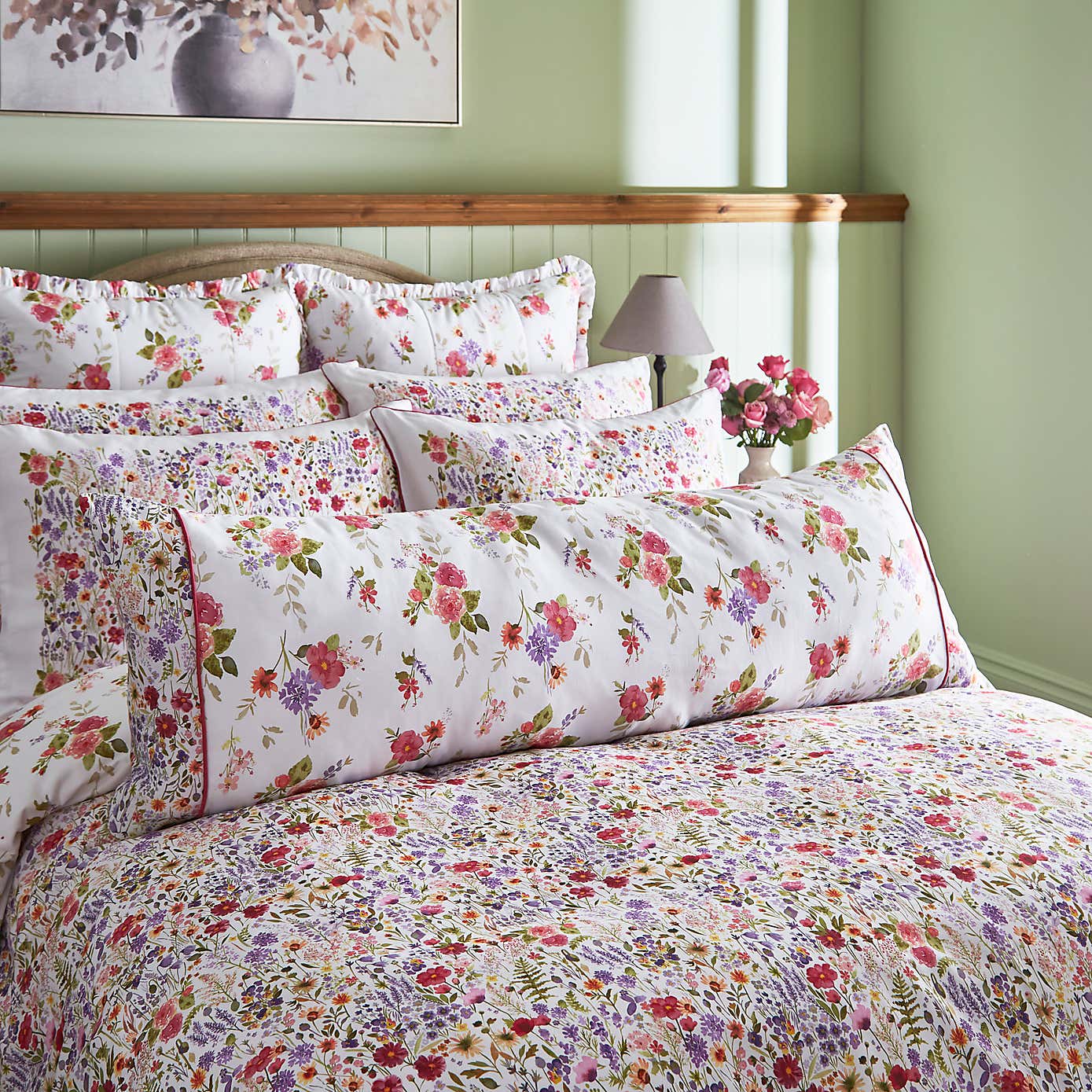 Dorma Modern Ditsy Bolster Pillowcase