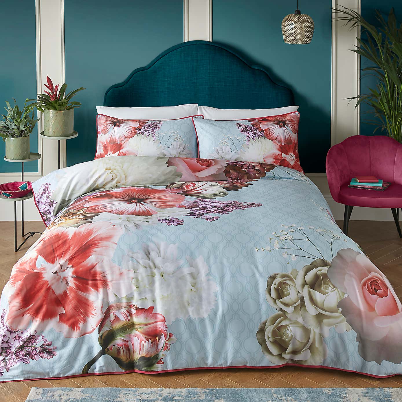 Laurence Llewelyn-Bowen Mayfair Lady 100% Cotton Duvet Cover and Pillowcase Set