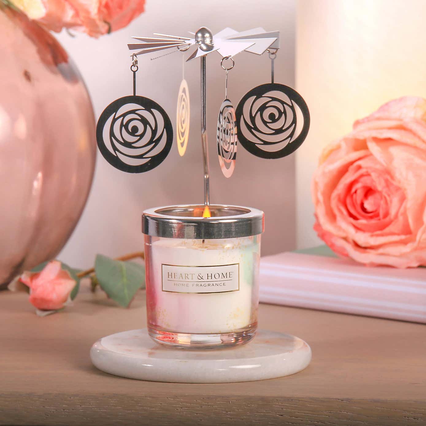 Heart & Home With Love Mini Carousel Candle
