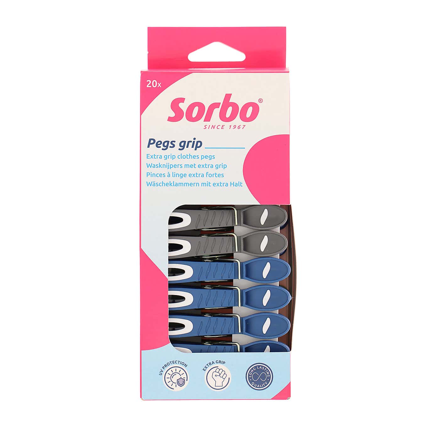 Sorbo Extra Grip Pack of 20 Clothes Pegs