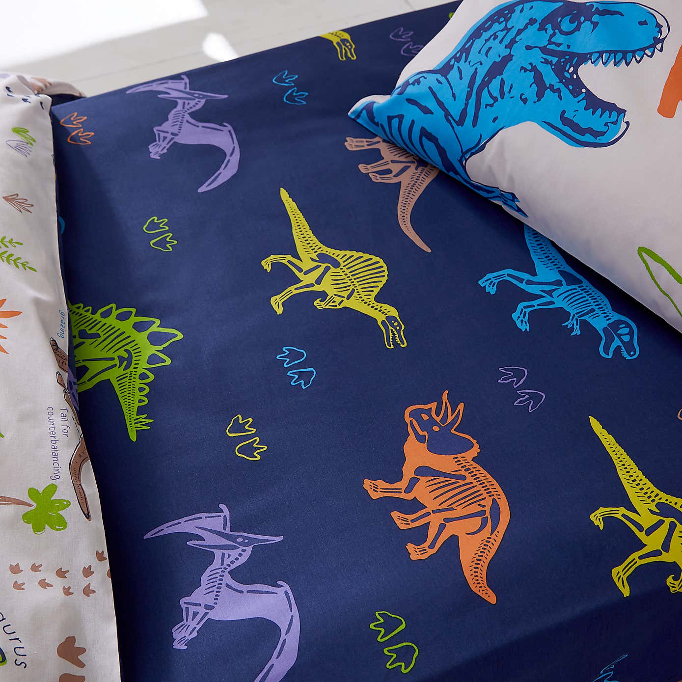 Catherine Lansfield Prehistoric Dinosaurs Polycotton Fitted Sheet