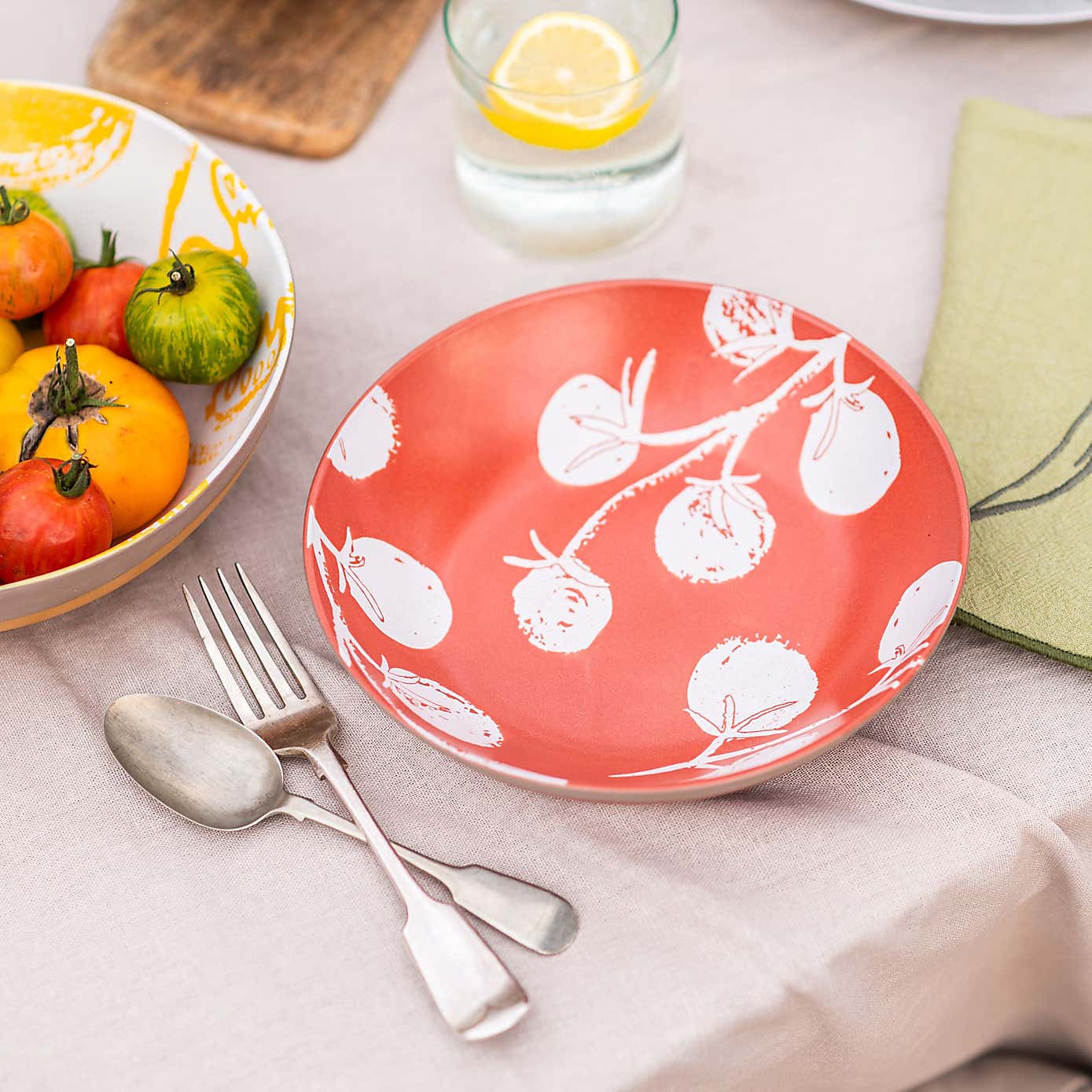 PurerHome x Eden Project Set of 4 Tomatoes Stoneware Pasta Bowls