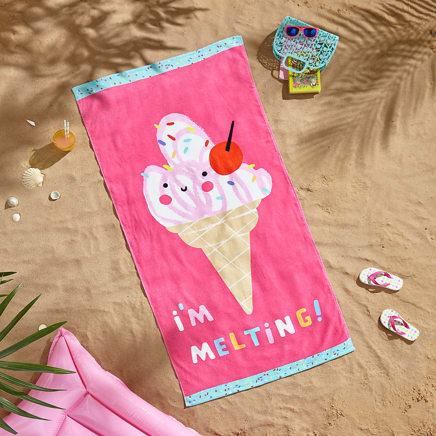 Catherine Lansfield Ice Cream Beach Towel