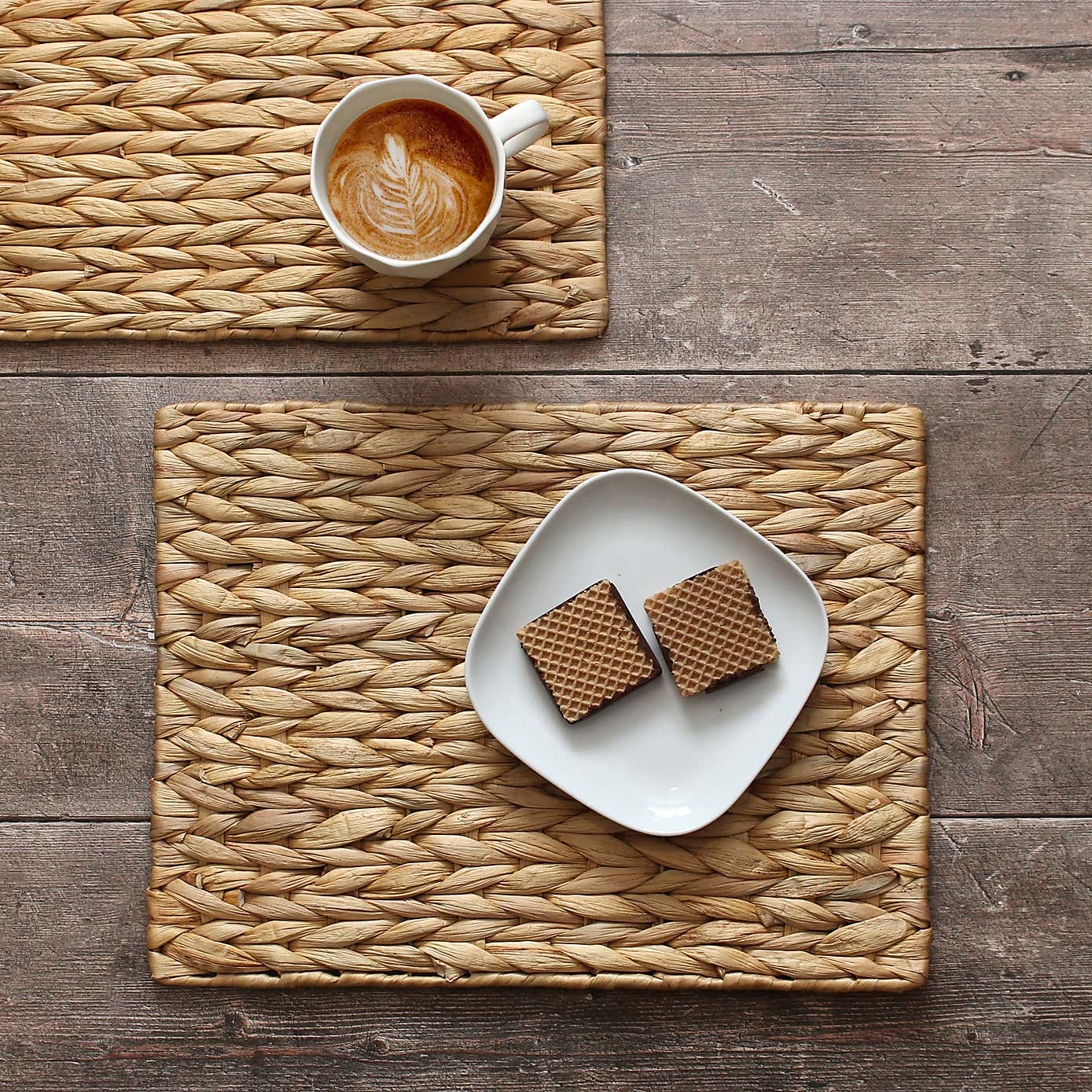 Set of 2 Rectangle Water Hyacinth Placemats