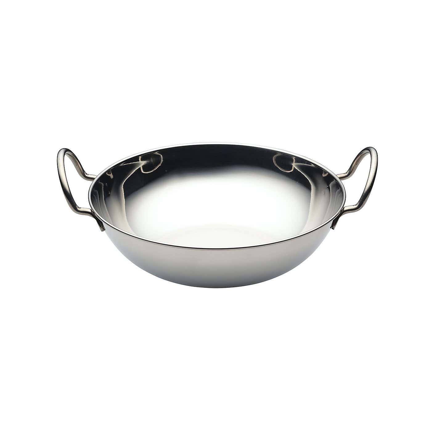 KitchenCraft World of Flavours 26cm Stainless Steel Balti Dish