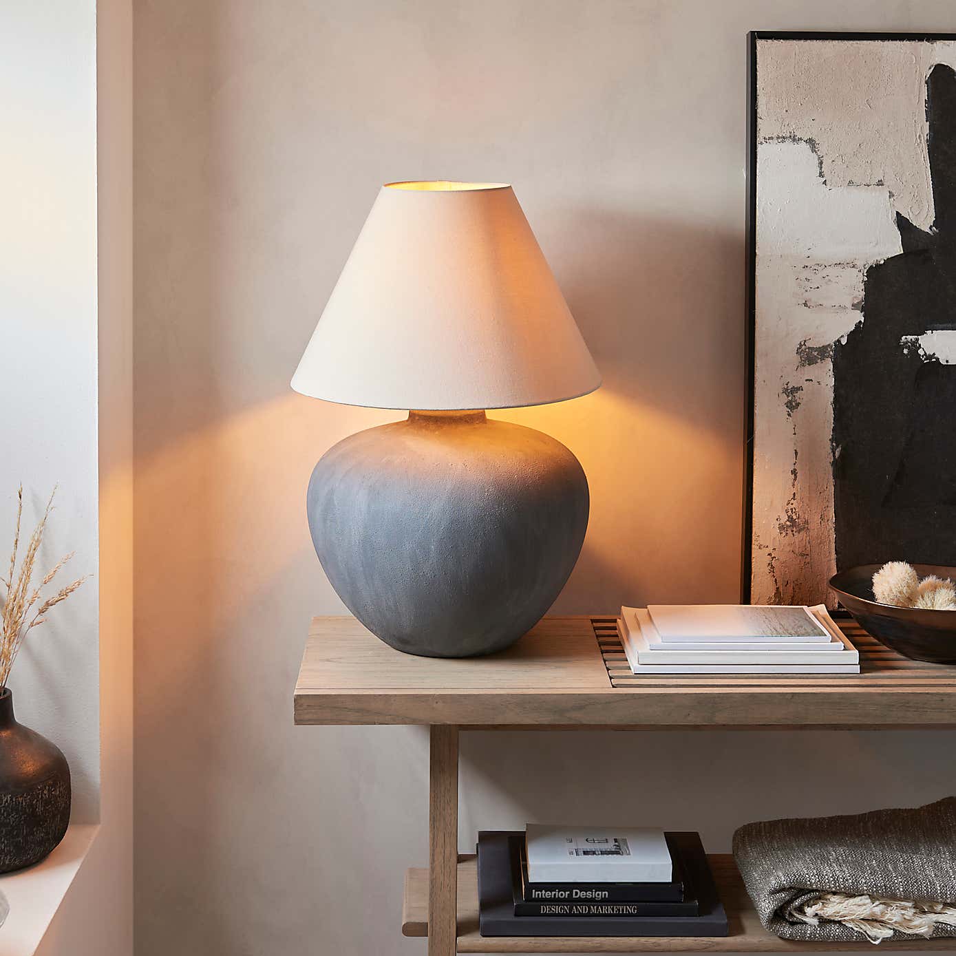 Hereford Mid Century Ceramic Table Lamp