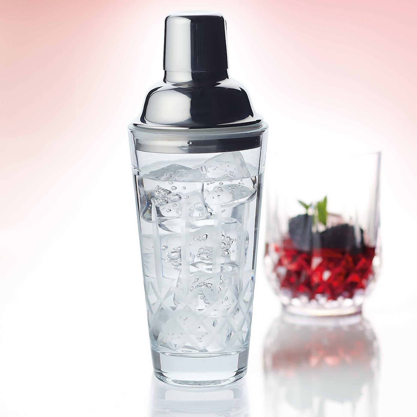 BarCraft Cut Glass 350ml Cocktail Shaker