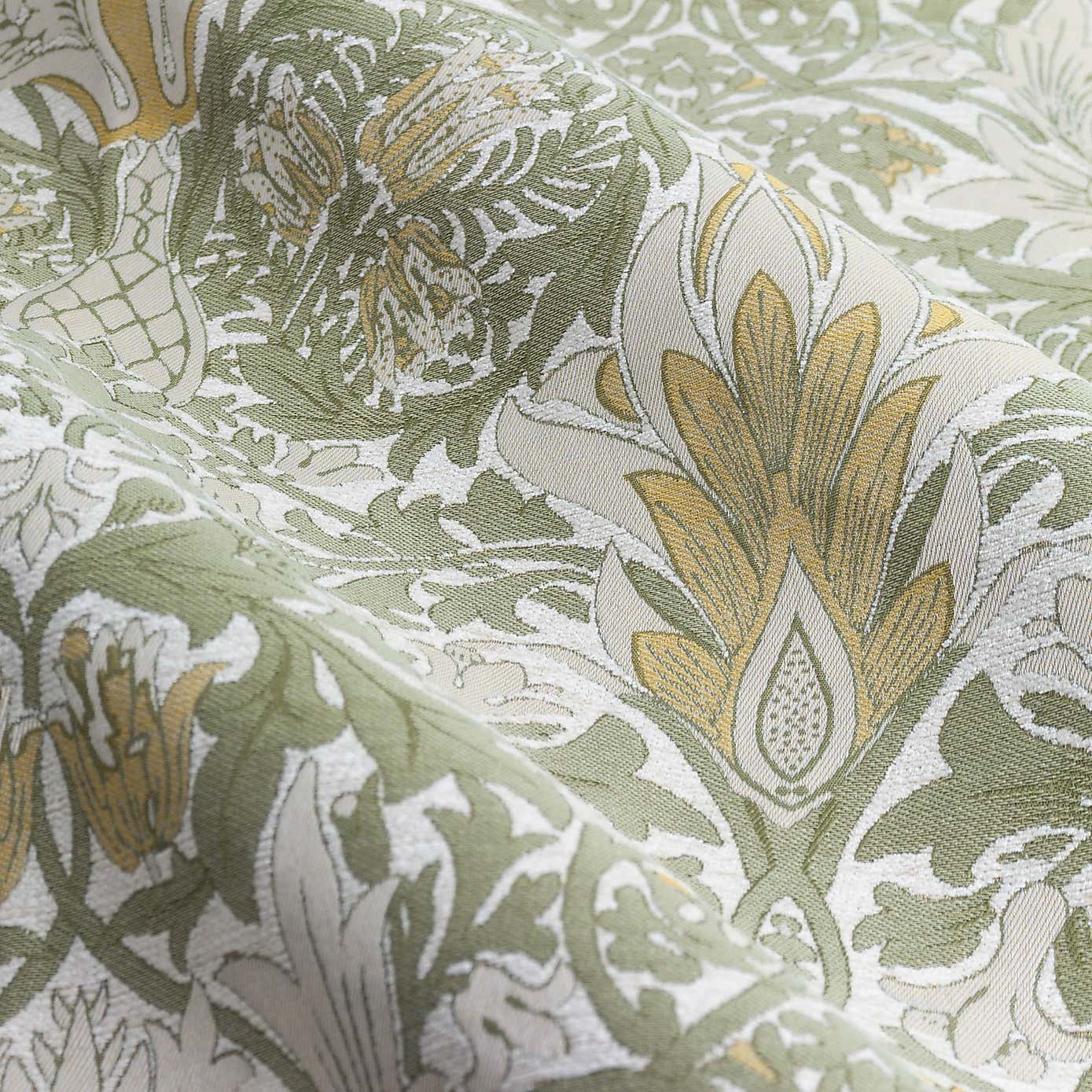 Morris & Co. Snakeshead Jacquard Pencil Pleat Curtains