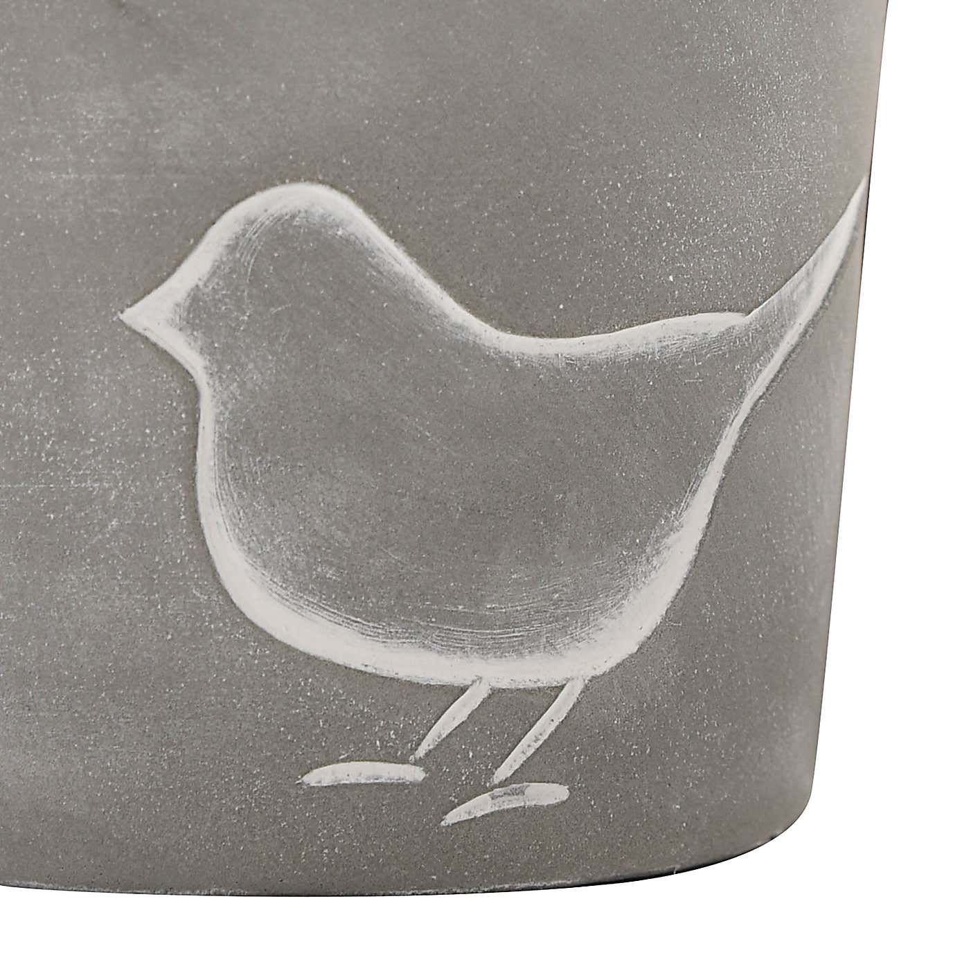 Hestia Artificial Plant in Bird Silhouette Plant Pot