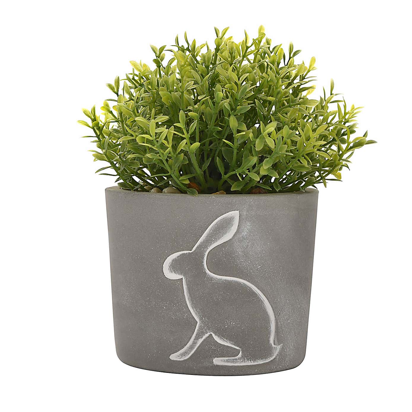 Hestia Artificial Plant in Hare Silhouette Plant Pot