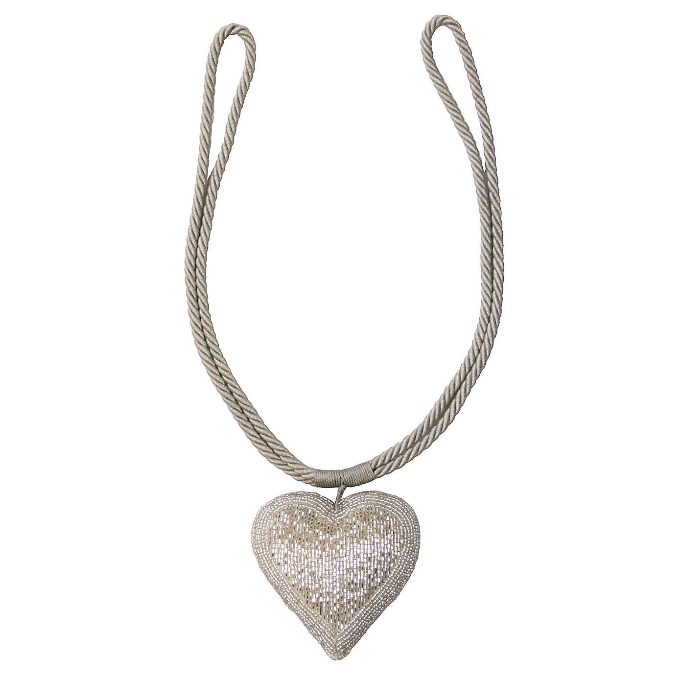 Beaded Heart Tieback