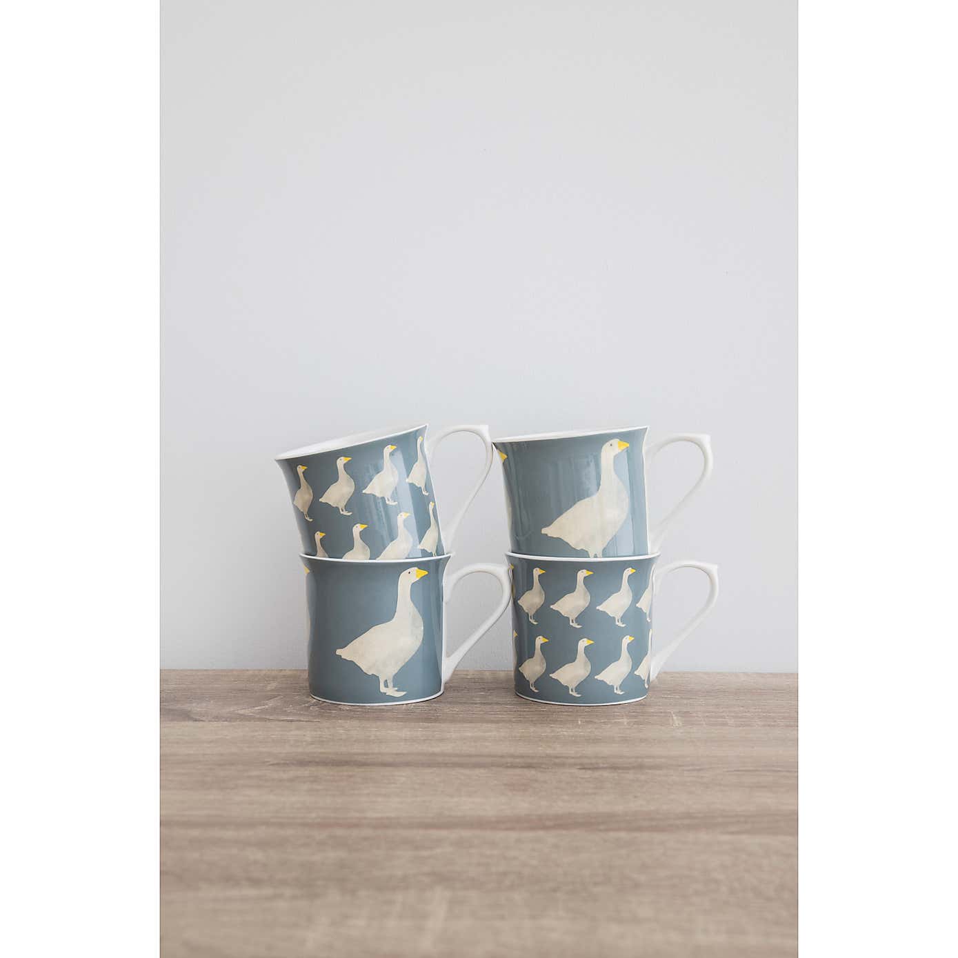 Kitchencraft Set of 4 Goose Green Stoneware Mugs