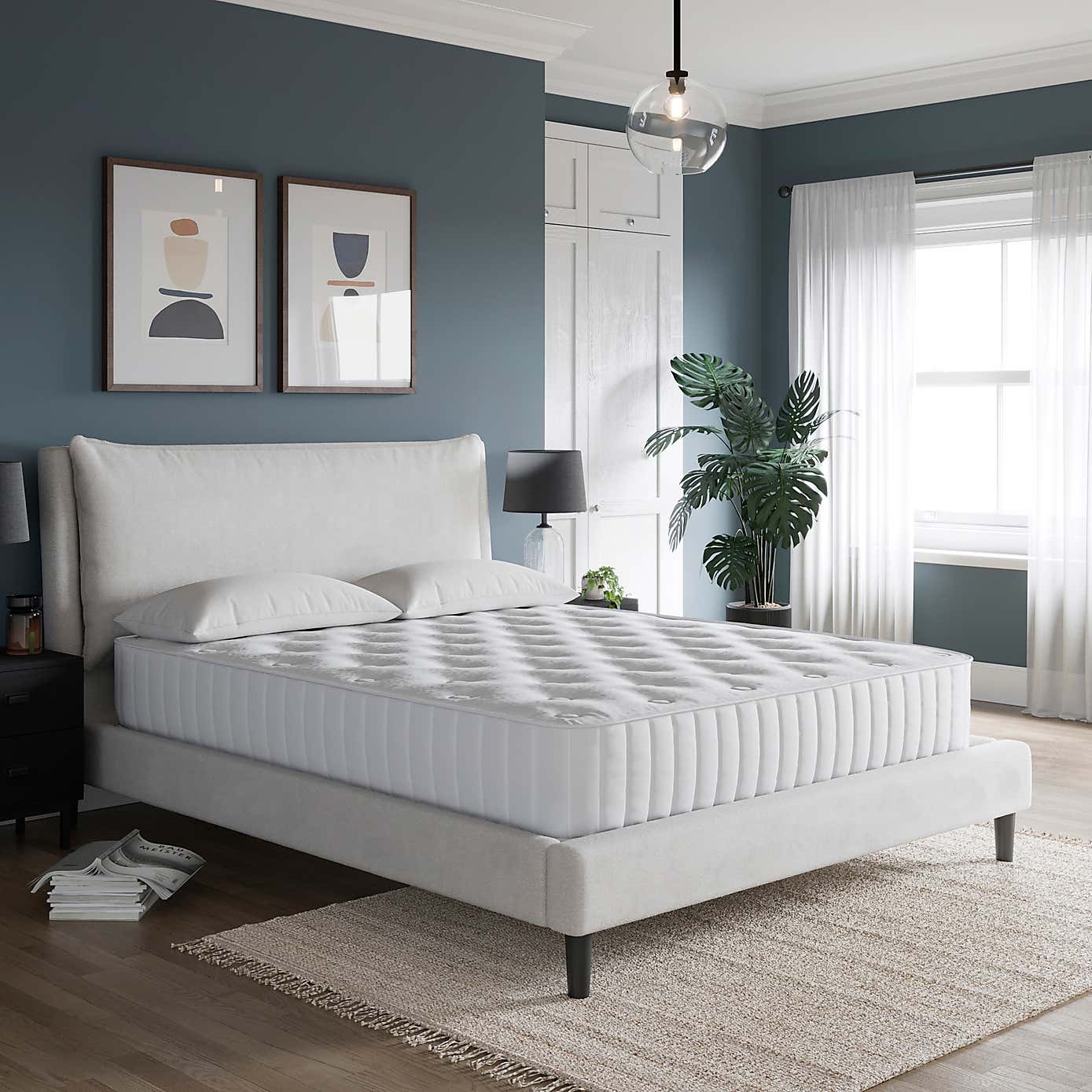 Skylar Boucle Pillowback Bed