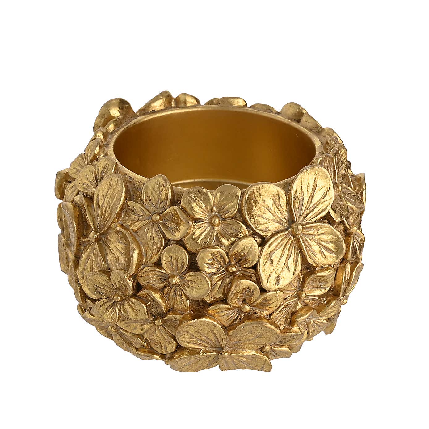 Hestia Gold Flower Tealight Holder