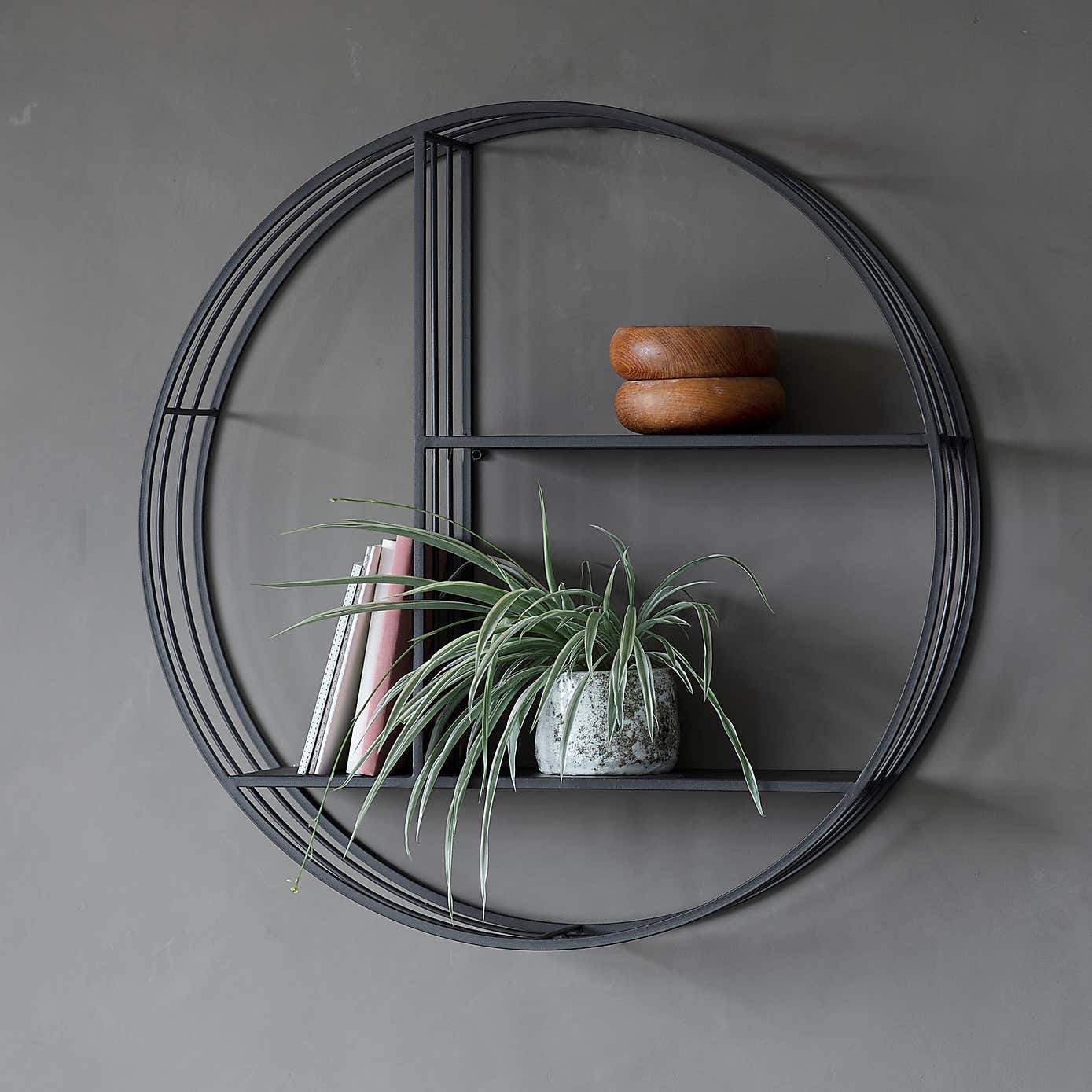 Marlo Round Metal Wall Storage Unit