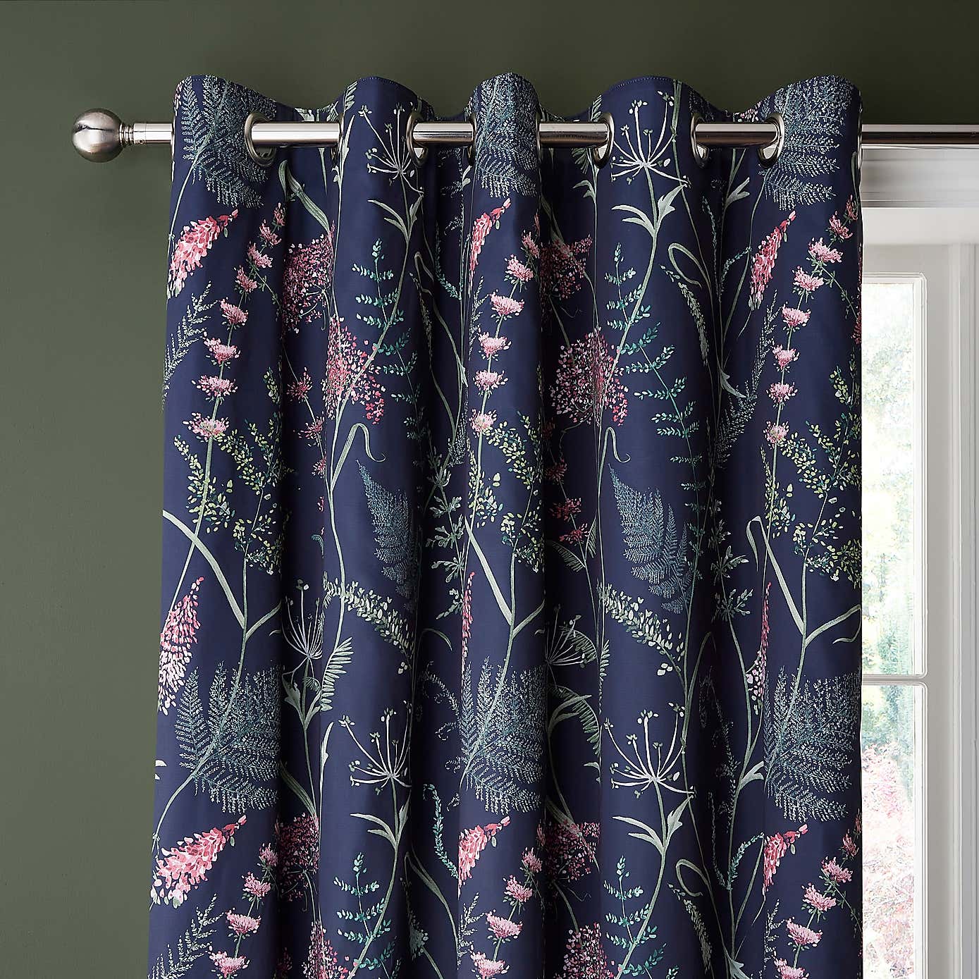 Dorma Winter Garden Blackout Eyelet Curtains