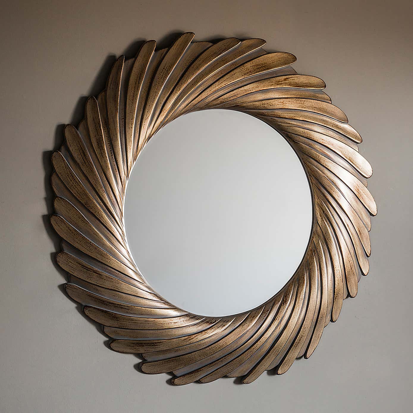 Iskra Swept Round Wall Mirror