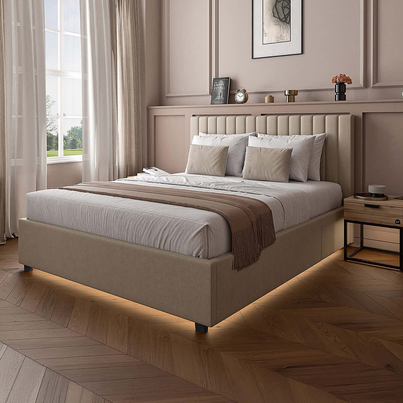 X Rocker Living Maisie LED Ottoman Bed Frame