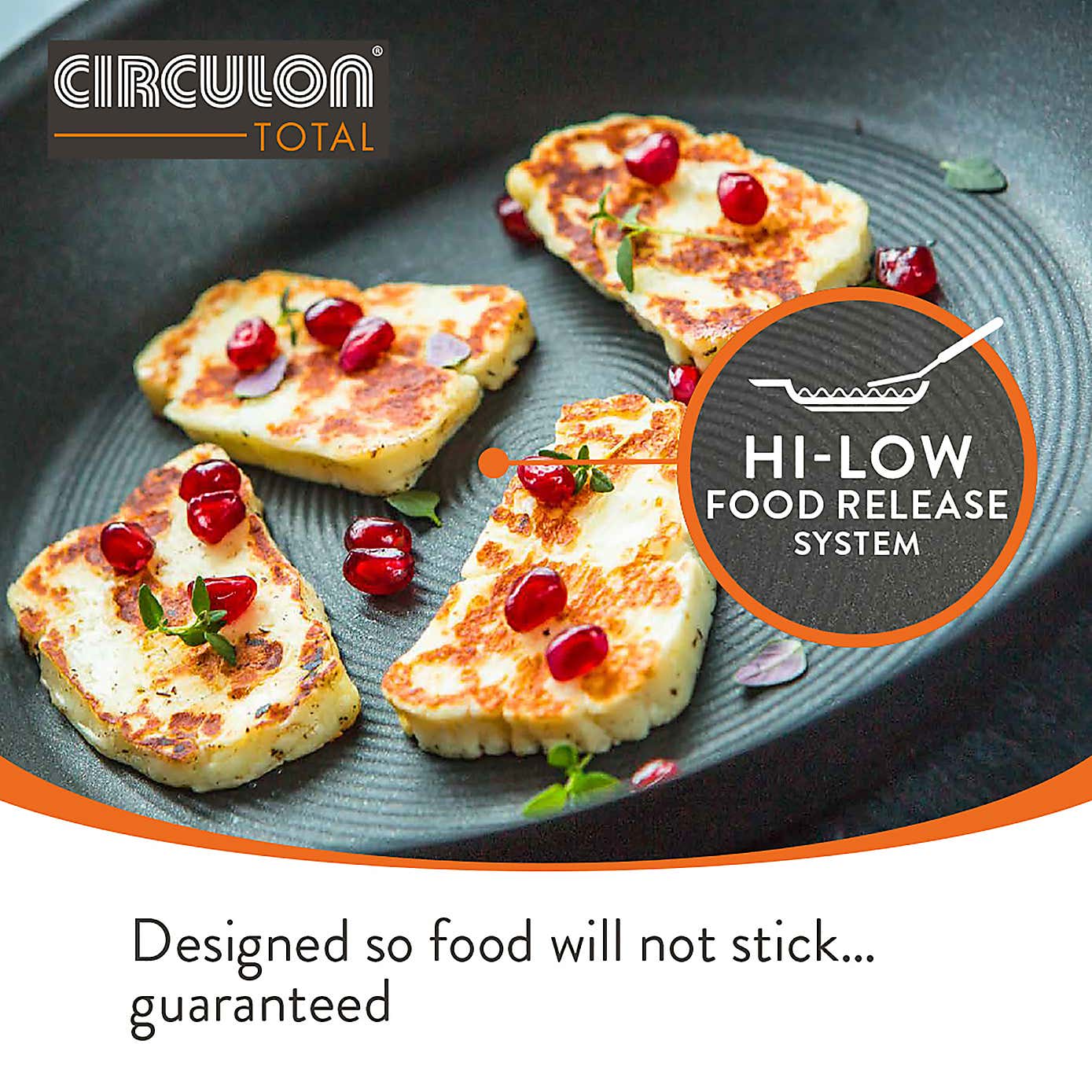 Circulon Total Non-stick Hard Anodised Aluminium Induction Frying Pan, 31cm