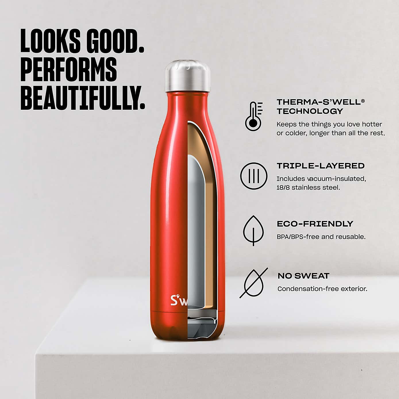 S'well Leakproof Insulated Stainless Steel Water Bottle