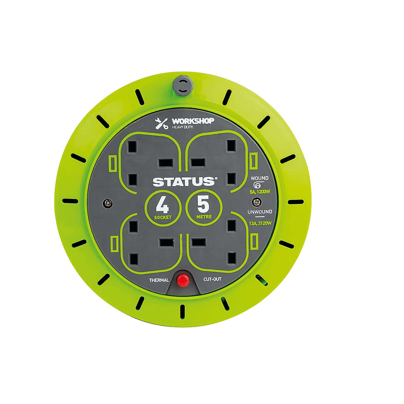 Status 4 Way 5 Metre Extension Reel