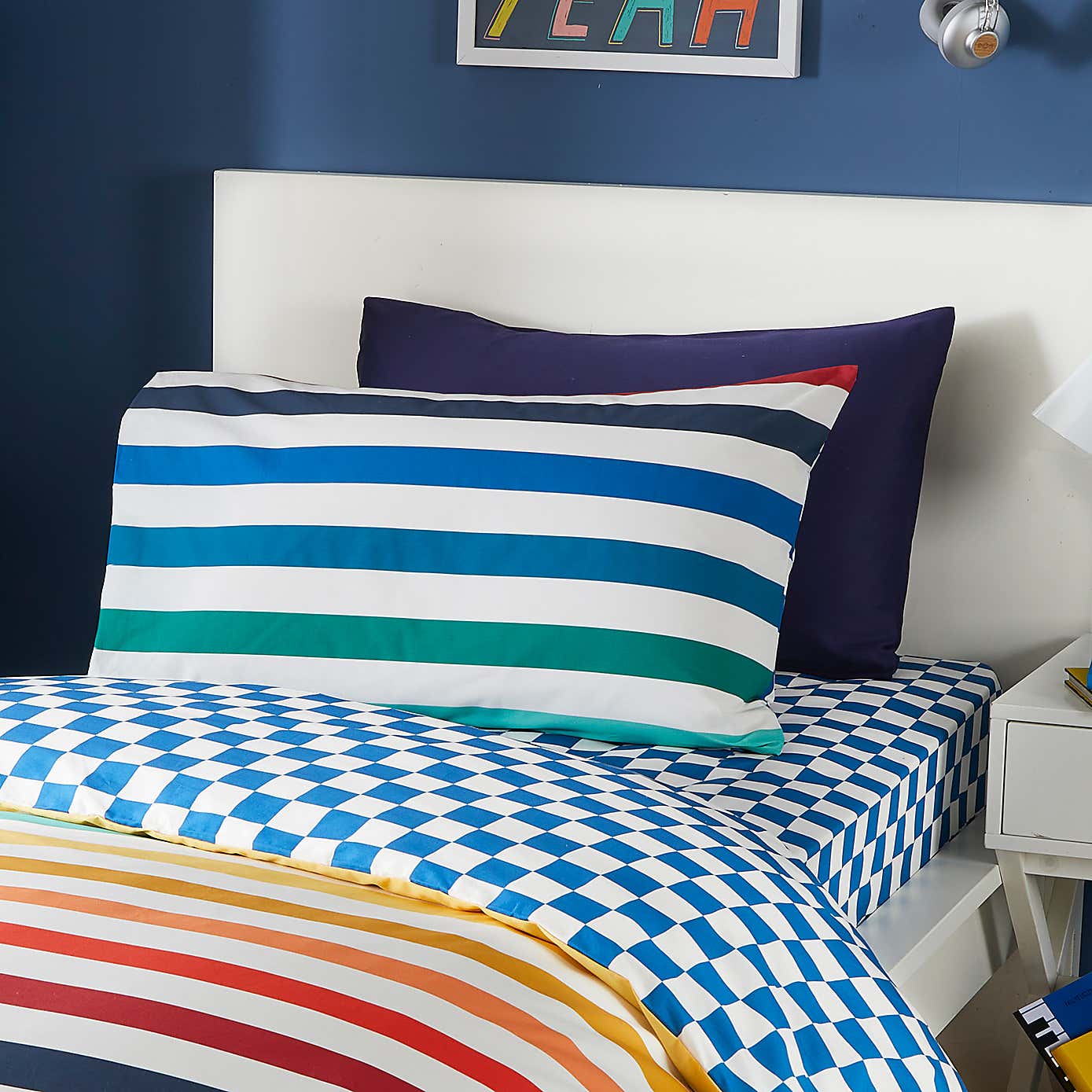Beckett Stripe Multicoloured Fitted Sheet